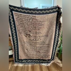 Footprints in the Sand Tapestry Blanket